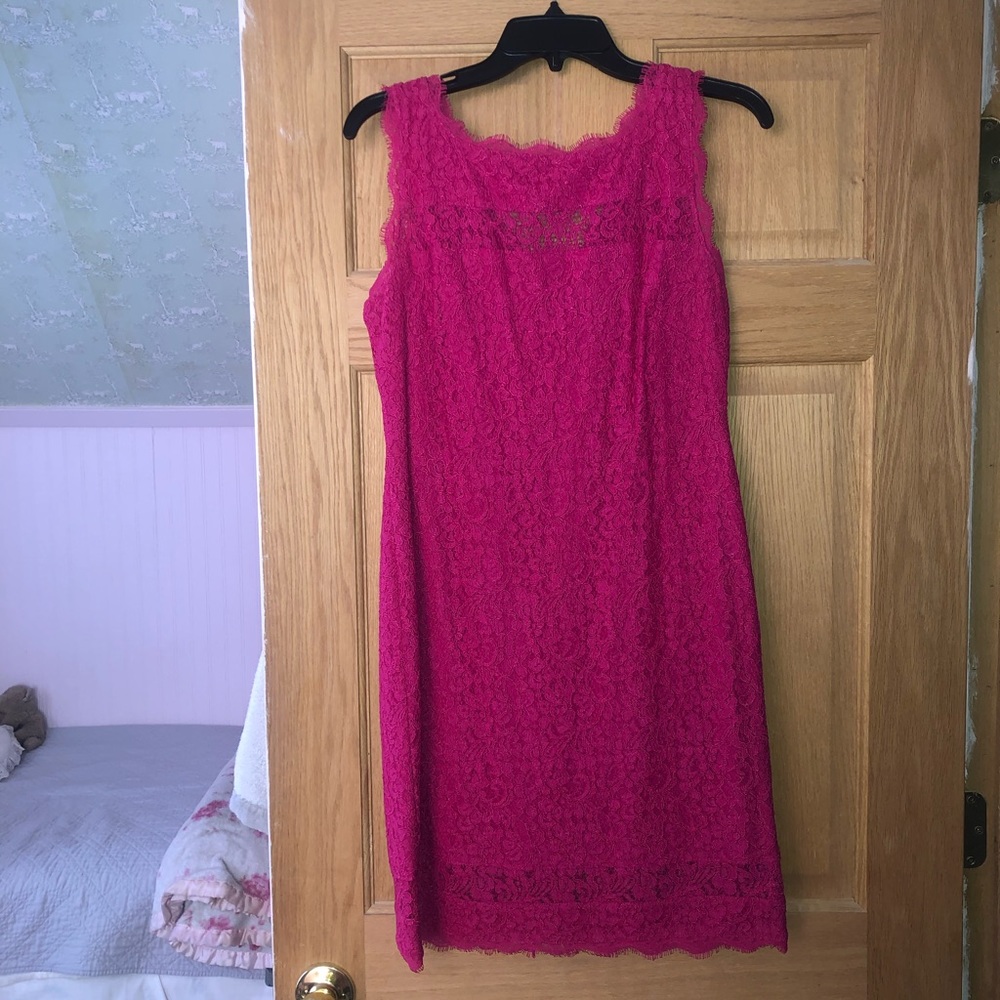 Pink lace dress